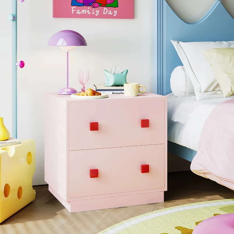 Narrow Little Bedside Table Blue Storage Cute Dresser Design Bedside Table Girls Wooden Comodino Camera Da Letto Room Furniture