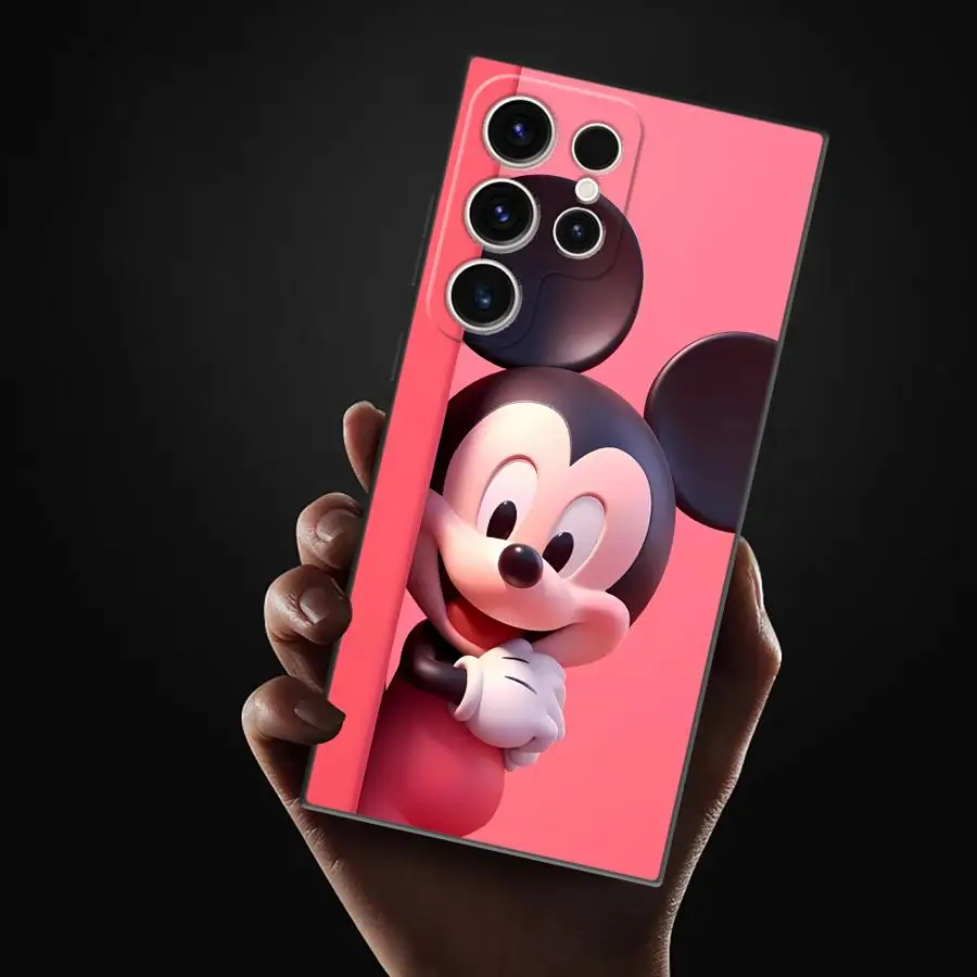 디즈니 미키 미니 마우스 휴대폰 케이스, 삼성 갤럭시 S22 플러스 S21 5G S21 FE S24 S25 울트라 S20 S23 울트라 S22 울트라 커버