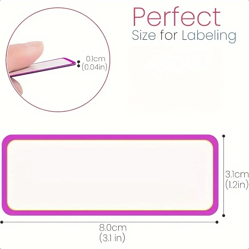 20 шт. многоразовые магнитные этикетки для сухого стирания — красочные стираемые маркеры для домашних заданий, заметок на холодильник, организация офиса и дома