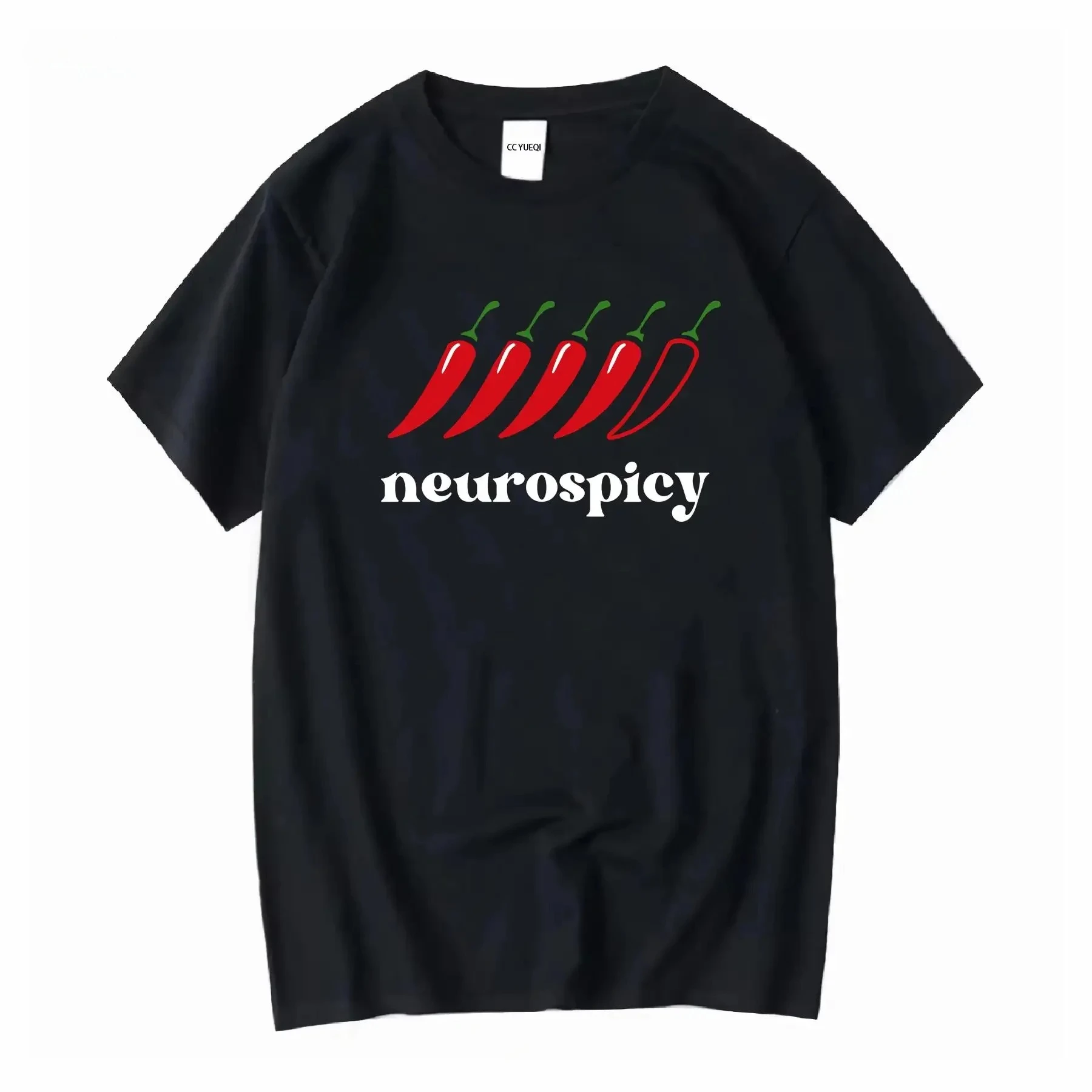 Copy of Neurospicy Women T Shirt Funny ADHD Late Diagnosis Neurodiversity BPD AuDHD Autism Short Sleeves Vintage Washed Men Top