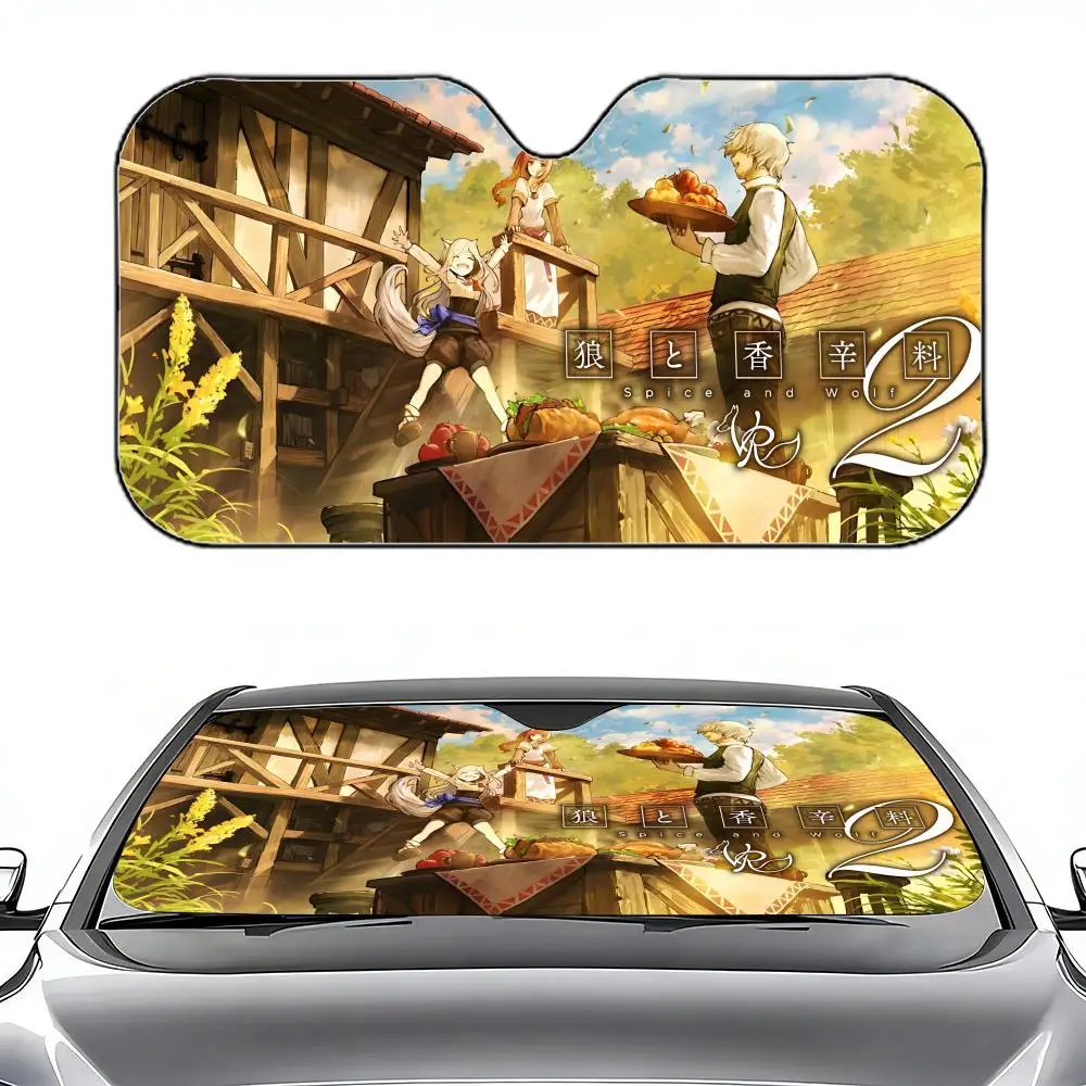 

Comics Spice And Wolf Sun Visor Retractable Car Sun Visor Car Windshield Sun Shade UV Protector Window Cover