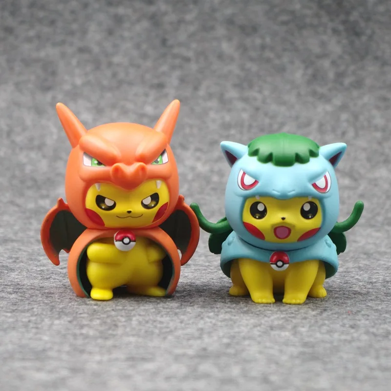 Figura de Pokémon de regalo, Pikachu Cos Charizard Bulbasaur Blastoise Gengar, caja ciega, figura de Anime, muñeca