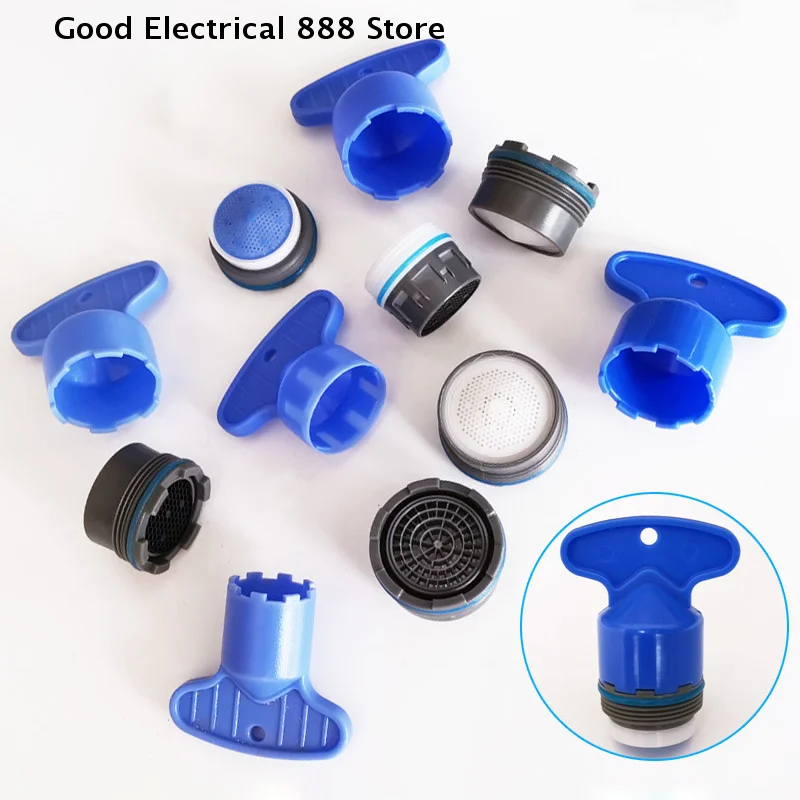 16.5/18.5/19/21.5/22/24MM Faucet Aerator With Removal Wrench Water Saving Tap Part Built-in Bubbler Filter Kitchen Basin Fitting