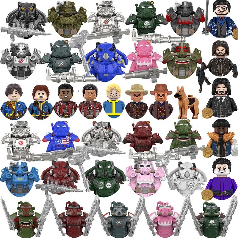 

Radiation Poster FJPJ006-FJPJ008 Bricks For Toys John Wick Gifts Mini Action Figures Children Building Blocks For Children