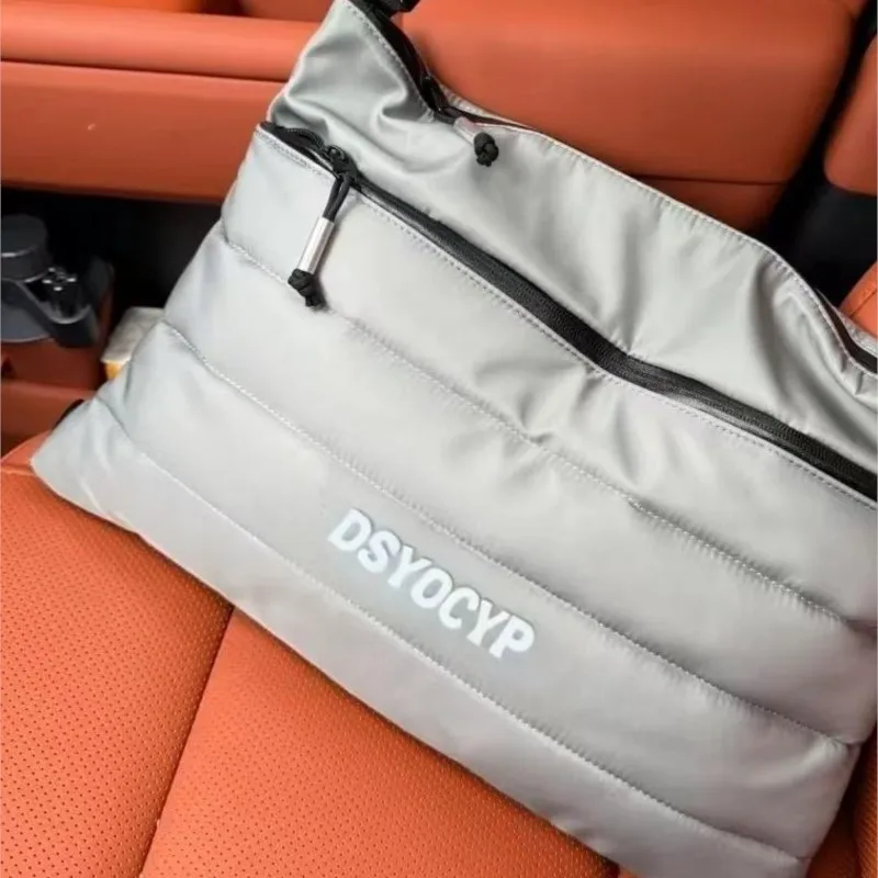 Ins Fashion حقيبة كمبيوتر محمول فضية اللون MacBook Air Pro 13 14 بوصة حقيبة كمبيوتر محمول سعة كبيرة حقيبة يد مقاومة للصدمات حقيبة كتف