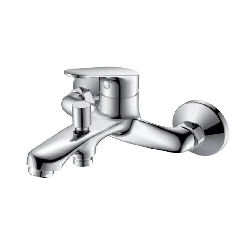 Economic Single-Handle Brass Bath Shower Faucets Free Standing Cooper Bathhtub Faucet Shower Mixer Taps Modern Design for Hotels