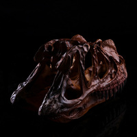 Ceratosaurus Head Skull Resin Dinosaur Skeleton Sculpture Craft Halloween Gift Props Dinosaur Statues Zoo Skull Specimen Display