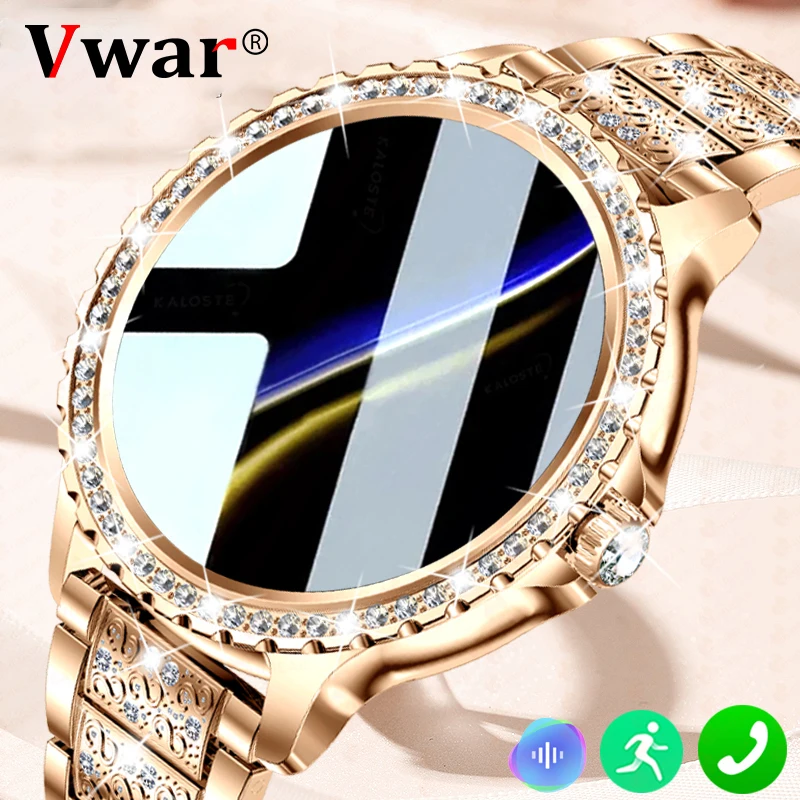 

2023 New Fashion Women Bluetooth Call Smart Watch 1.32"360*360 HD Screen Sports Fitness Ladies Smartwatch Diamond Band+Gift