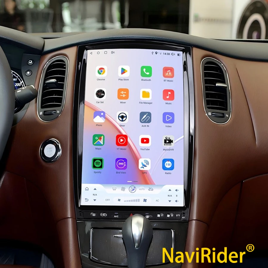 

14,5-дюймовый для Infiniti EX25 E35 EX37 EX30D 2008-2013 QX50 2013-2016 Android 15, автомобильный радиоприемник Carplay, навигация, видеоплеер, стерео