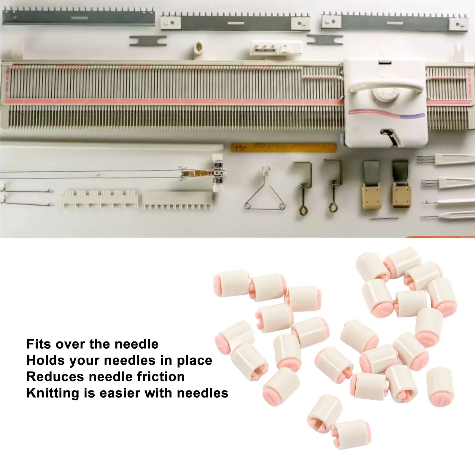 

25pcs Knitting Needle Stoppers Reduces Friction Plastic Knitting Needle End Caps For LKS100 LK150 GK370