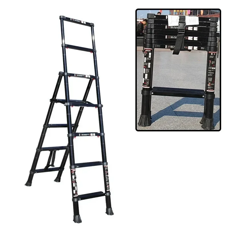 Household Folding Thickened Anti-slip Portable Ladders Construction Tools Aluminum Alloy Multi-functional Telescopic Ladder