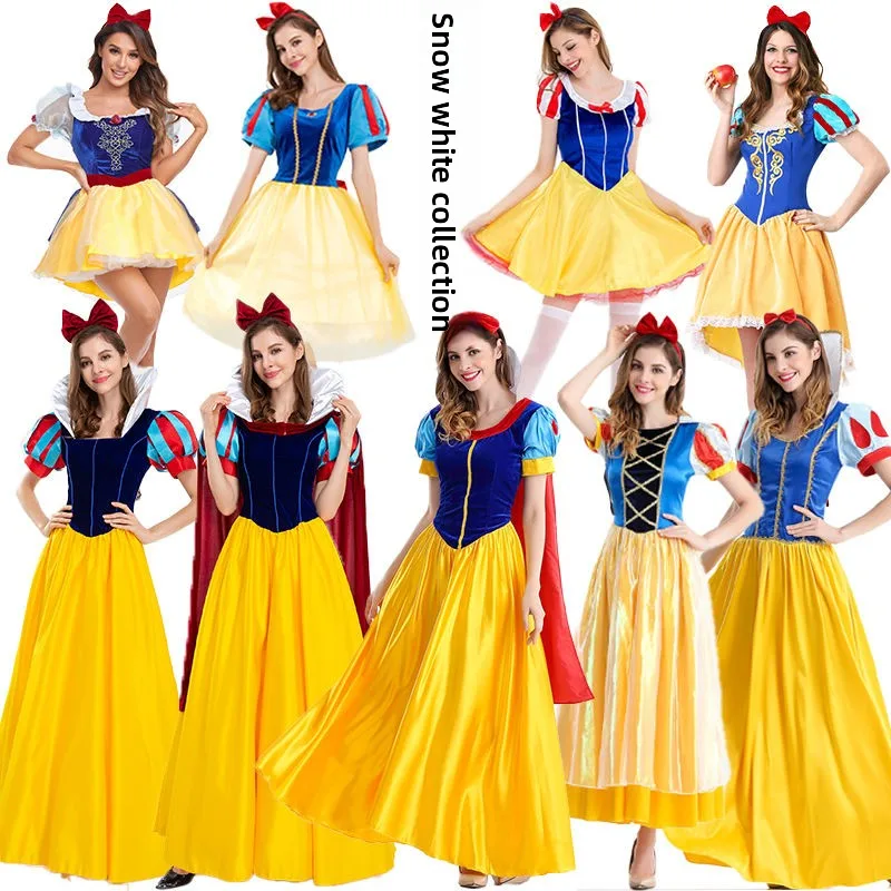 

Костюм для выступления на сцене для взрослых, юбка принцессы Белоснежки, событие на Хэллоуин, белый доктор, традиционная китайская этническая женская моя
