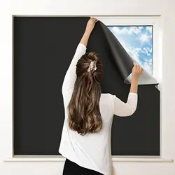 100 Blackout Darkest House Window Privacy Film Tint Anti Look Cover Glass Windows Cloth Car Stickers Sun Light Block Sticker