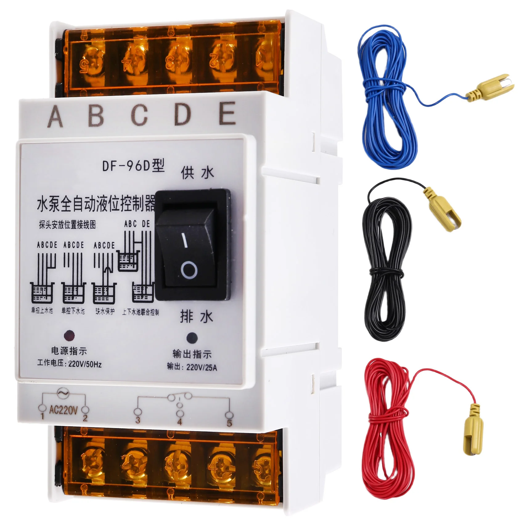 AA98 New Automatic Water Level Controller Switch 25A 220V Water Tank Liquid Level Detection Sensor Water Pump Controller A