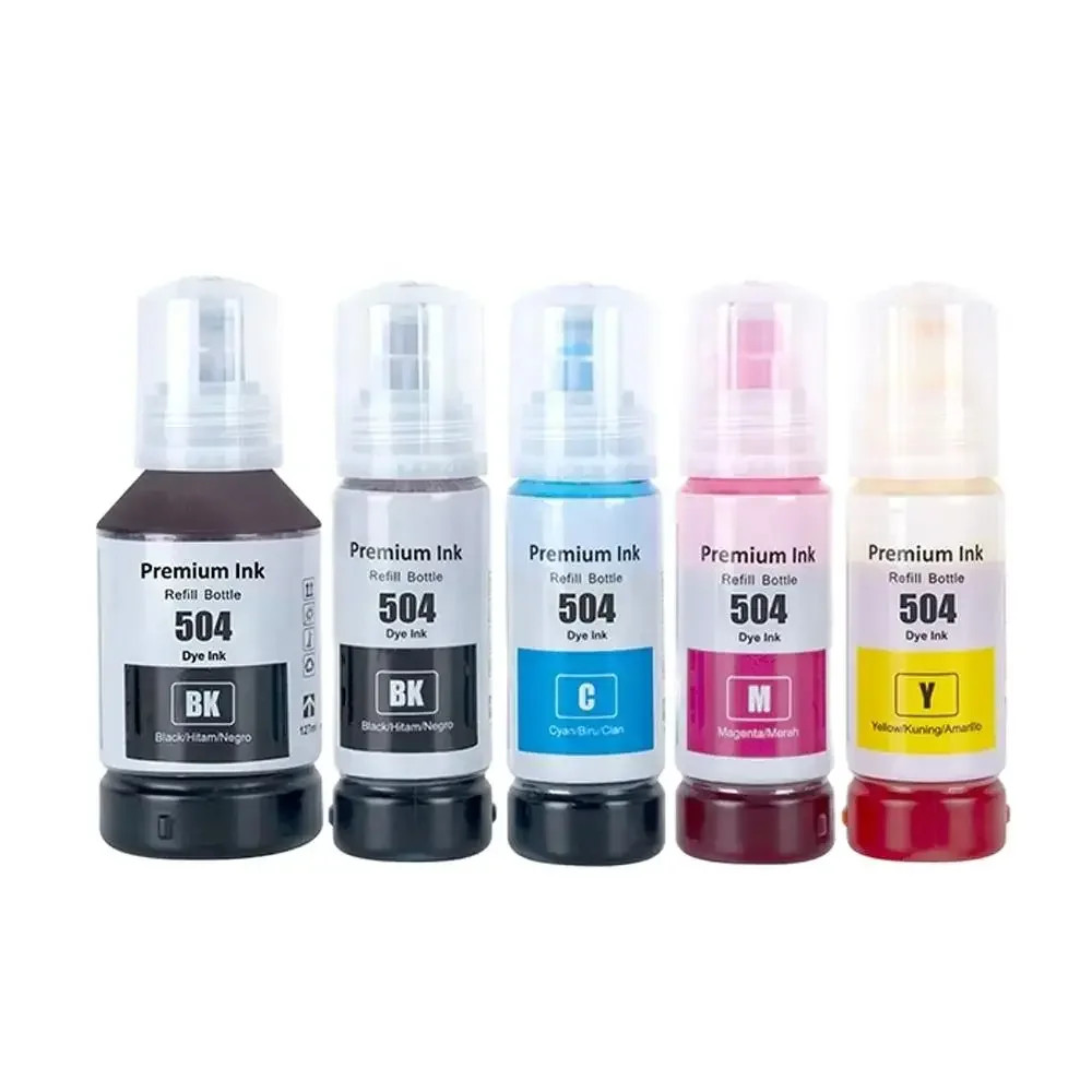 504 T504 Refill DGT Ink Premium Compatible Color Bulk Water Based Bottle for Epson Ecotank L4150 L4160 L6161 Printer