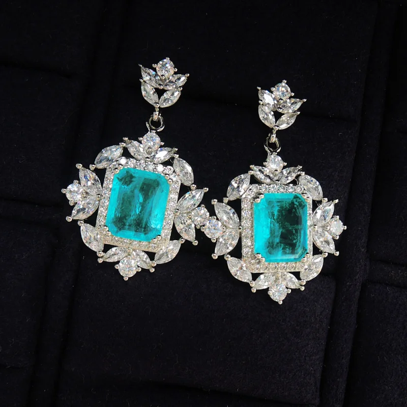 

Jewelry Manufacturer Wholesale Colorful Gemstone Vintage Paraiba Tourmaline Women's Necklace Pendant