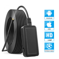 Wireless Endoscope Camera 1080P 5.5MM IP67 Waterproof WiFi Borescope Inspection 2.0 MP HD Snake Camera for Android IOS