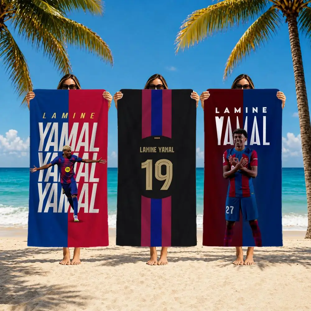 Football Player Lamine Yamal Towel Towel beach towel, quick drying absorbent bath towel for Swim,Gym,Camping,Outdoor hot