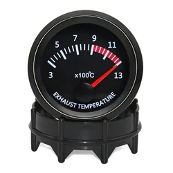 Car Auto Exhaust Temp Gauge 300~1300 Celsius 12V 52mm 2