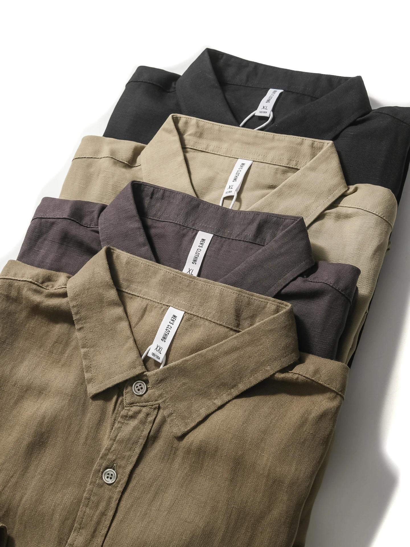 

Skin-friendly Comfortable Linen Men's Casual Versatile Long Sleeve Shirt Pure Color Autumn High-end Fashion Loose Fit