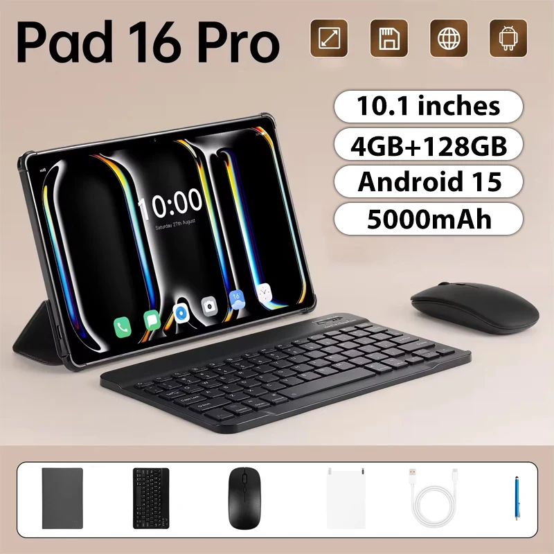

2026New Tablet 10.1-inch 1280*800 FHD Display 7000mAh Battery Octa-core 4GB DDR4 128GB ROM 4G LTE GPS Android 15 Tablets PC