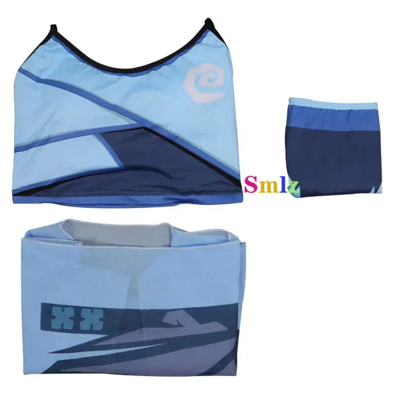 ชุดคอสเพลย์เจ็ตต์ ชุดว่ายน้ำอนิเมะ วาโลแรนท์ ชุดคอสเพลย์ผู้หญิง เสื้อครอปเซ็กซี่ กางเกงขาสั้น ชุดว่ายน้ำ ชุดปาร์ตี้ฮาโลวีน คาร์นิวัล