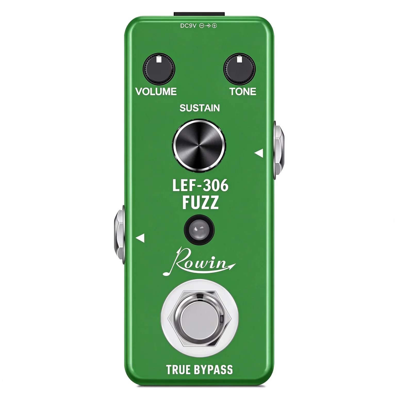 Rowin LEF-306 Vintage Firecream Fuzz Guitar Pedal Pure Analog 70s Fuzz Effect Pedal for Guitar & Bass Psychedelic Garage Blues