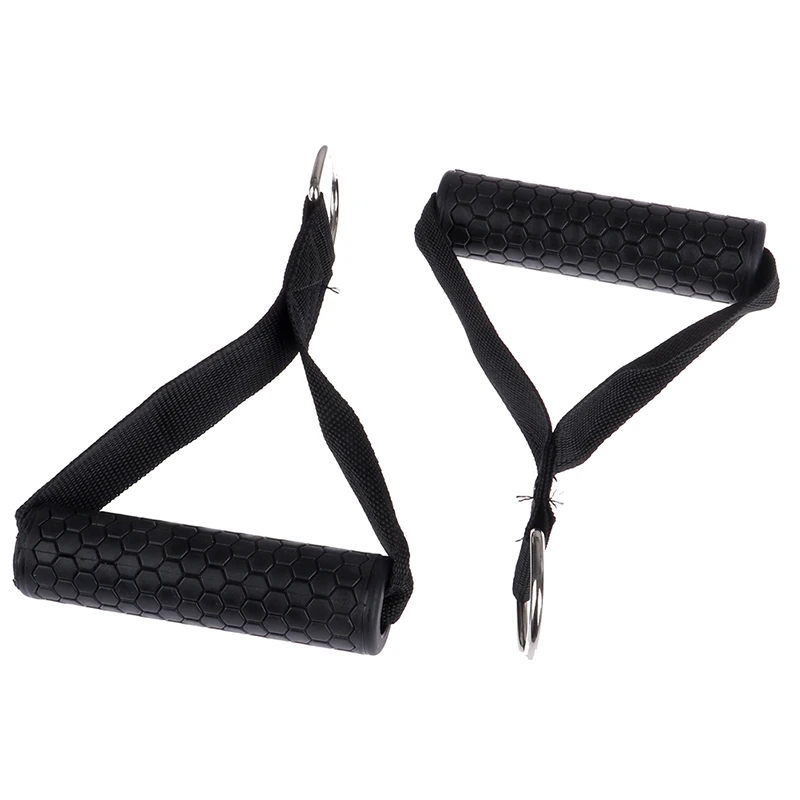 1/2pcs Gym Resistance Bands Handles Anti-slip Tpr Grip Strong Nylon Heavy Duty Cable