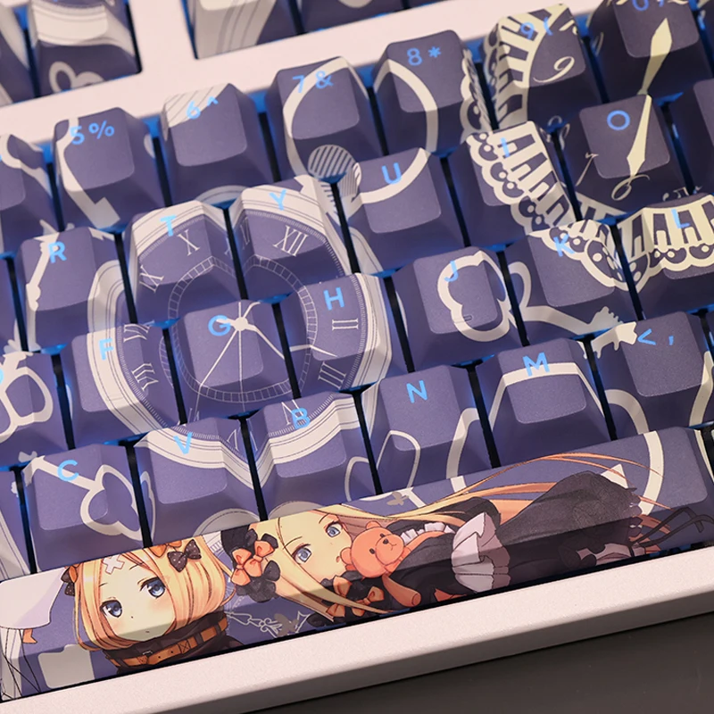 108 Keys/Set Fate Grand Order Abigail Williams PBT Anime Game Girl Cute Keycaps for Cherry Profile MX Switch Mechanical Keyboard