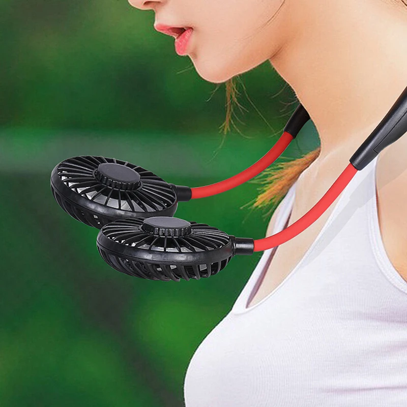 Sports Portable Hanging Neck Fan, Super Long Battery Life, Lazy Hanging Neck Silent Small Fan