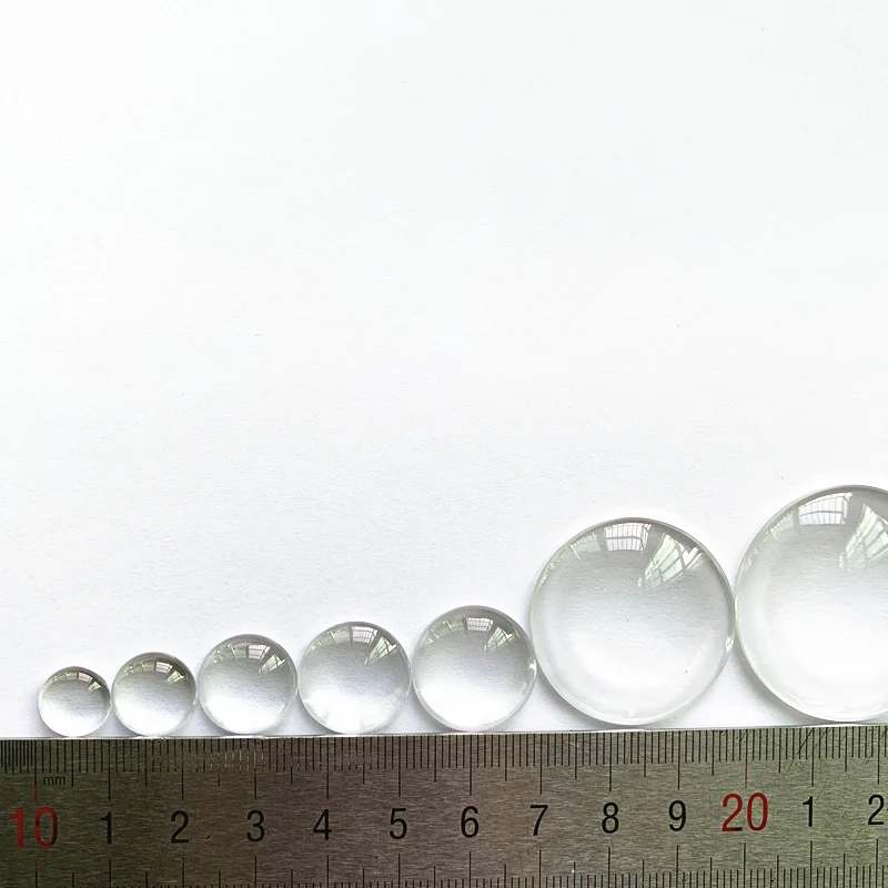 6/8/10/12/14/16/18/20/25/30/35/40mm Flat Transparent Glass Round Cabochons Transparent Dome for DIY Jewelry Making