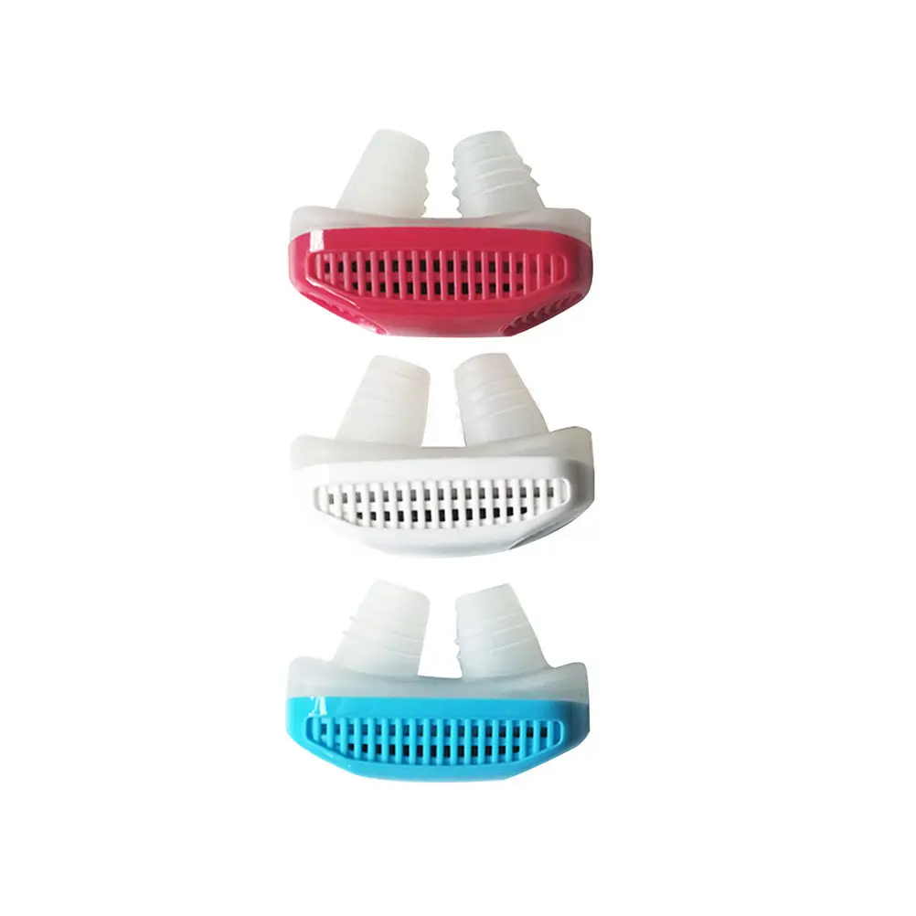 2 in 1 Nasal Device Snoring Aid Sleep Relief Nose Clip Air Purifier Night Sleep Silent Comfortable Silicone