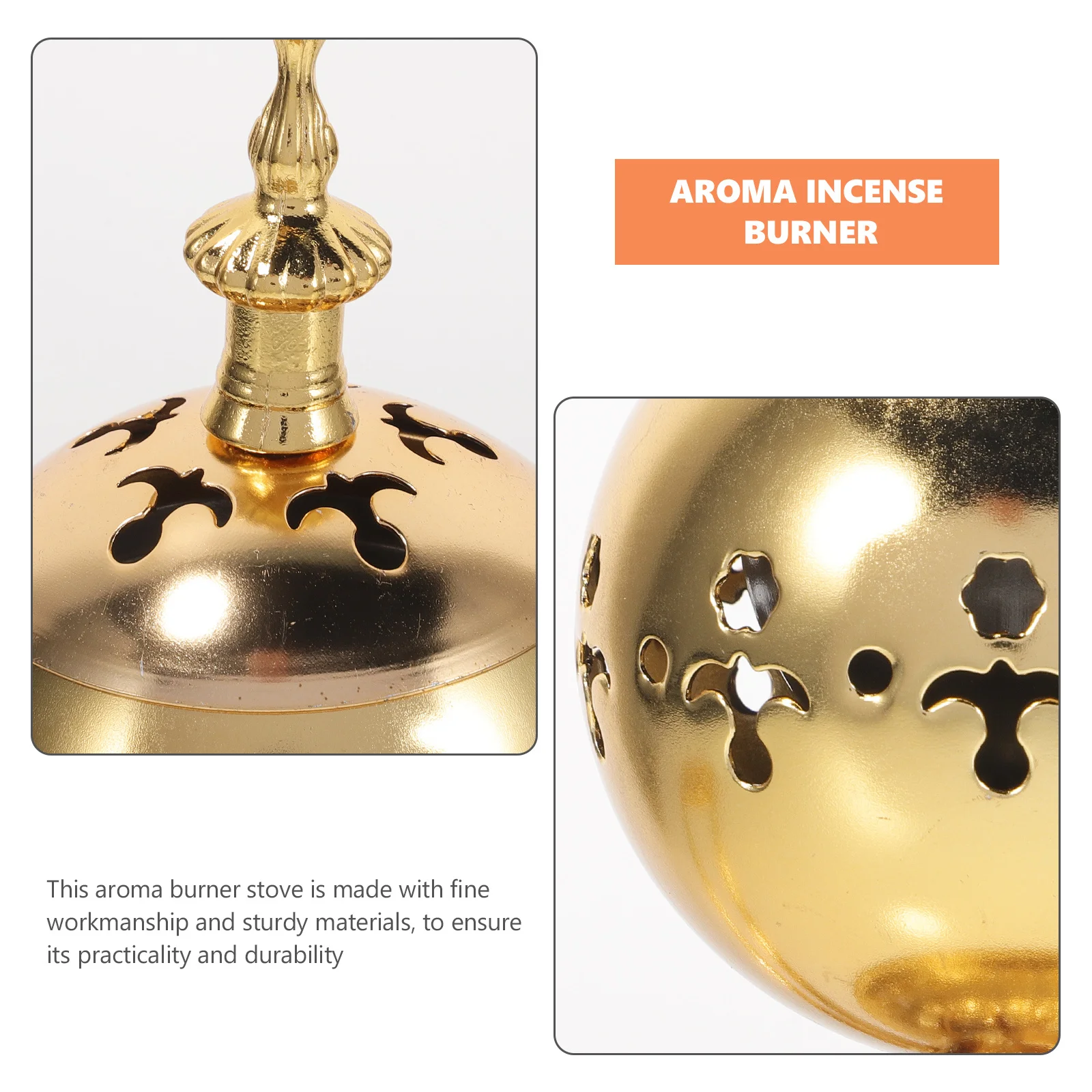 

Plug in Vintage Incense Burner Decorative Aroma Incense Stove for Home Cafe Eu Plug Portable Metal Censer Holder Burner Ornament