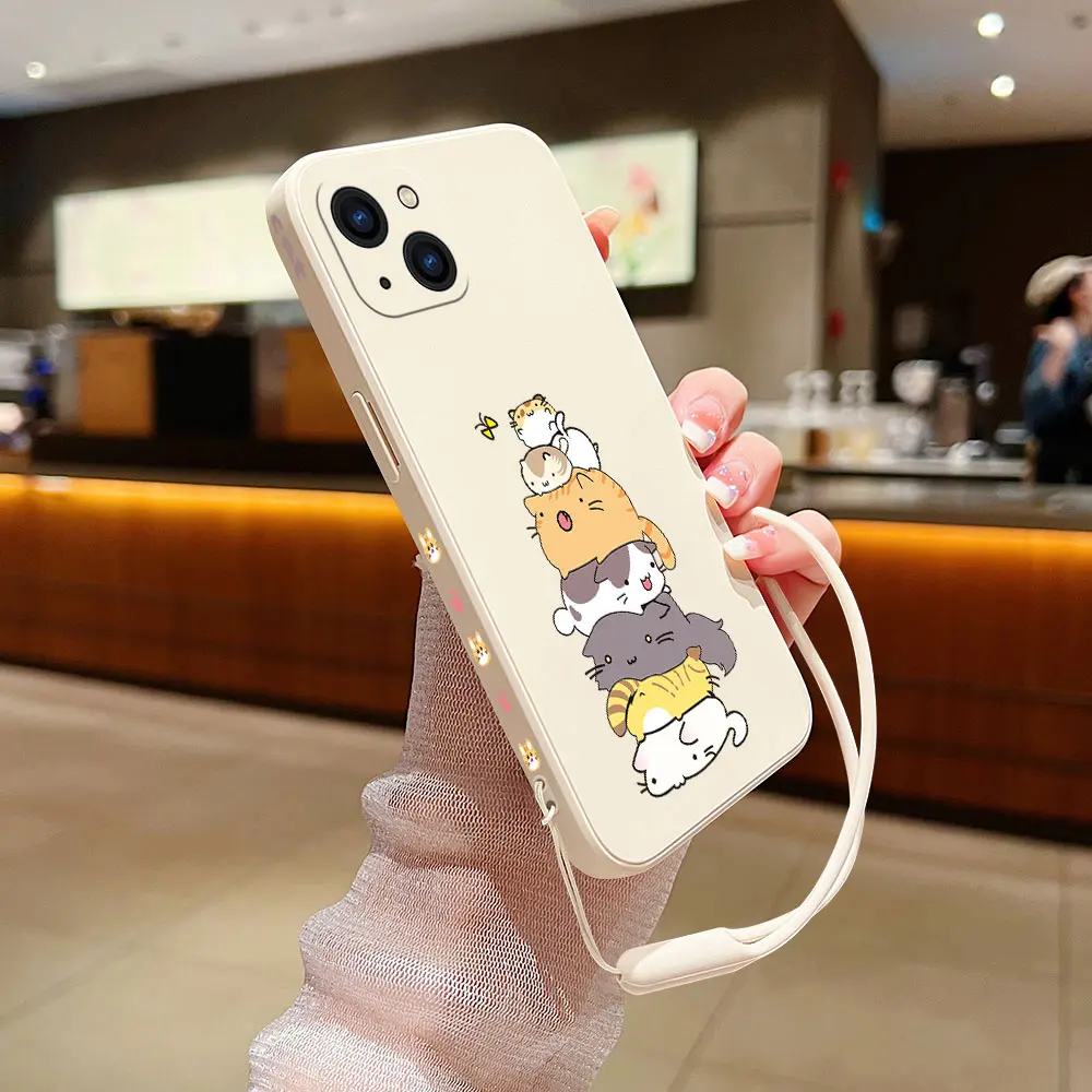 Cute Cats Phone Case For Samsung A54 A34 A73 A53 A33 A23 A14 A13 A03 A03S A04 A04S A04E A72 A52 A52S A32 A22 A12 A71 A51 4G 5G