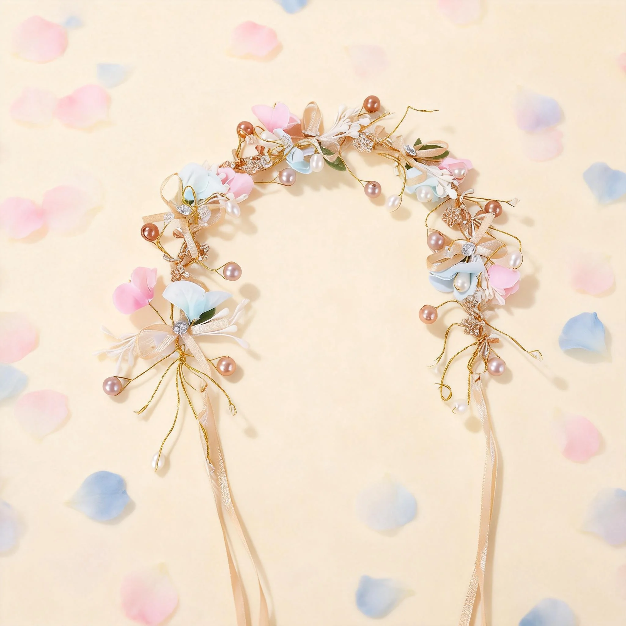 1 piece of mixed-color women's bridal hairband, suitable for wedding and ball dresses