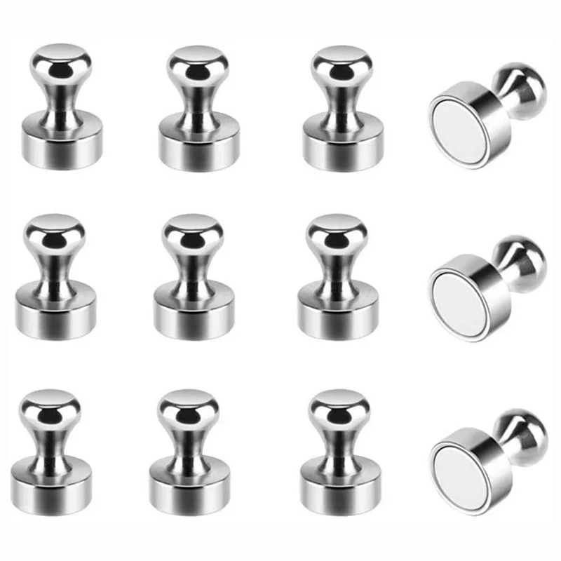 

12/20 Pack Metal Push Pin Magnets Neodymium Rare Earth Magnets For Refrigerator Calendar Map Message Board Stickers home decor