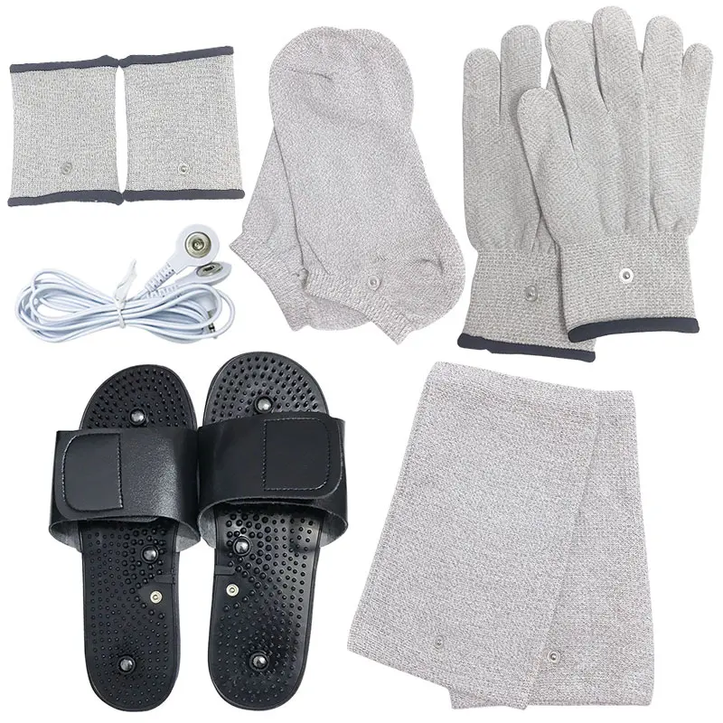 EMS Massage Gloves for Body Relaxation Treatment Muscle Stimulator Tens Physical Massager Accessories Slippers Sock Brace Knee