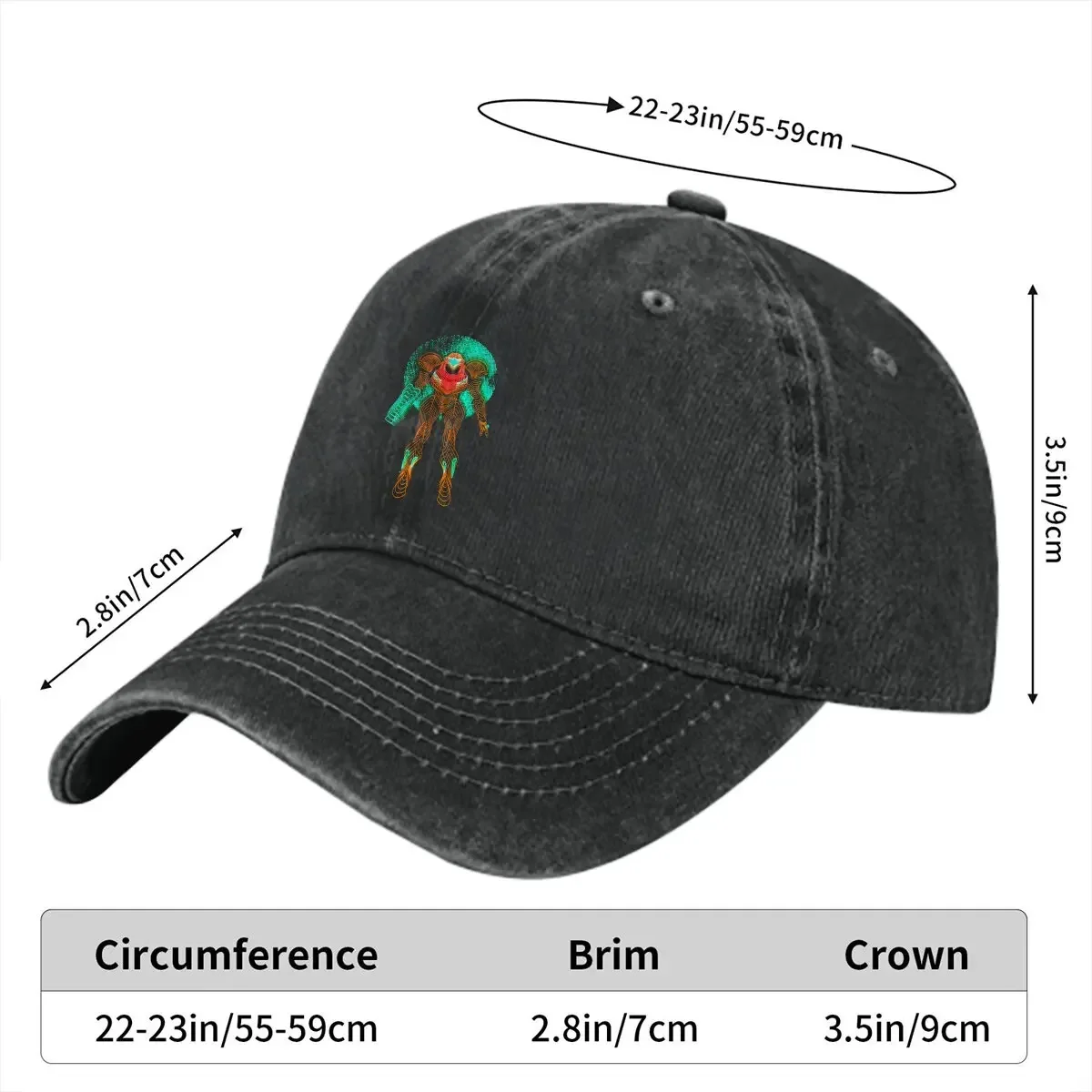 Sombreros de papá de Color puro para mujer, sombrero de neón Samus ligero, visera para el sol, gorras de béisbol, gorra con visera súper Metroid Game