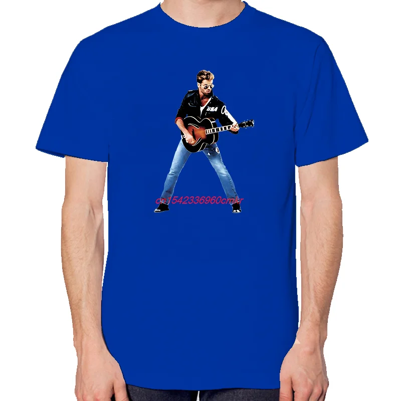 George Michael Guitar Gift Present Fashion Graphic T Shirts Summer Tees Tops Cotton Short Sleeve T-Shirts Unisex Print T Shirt