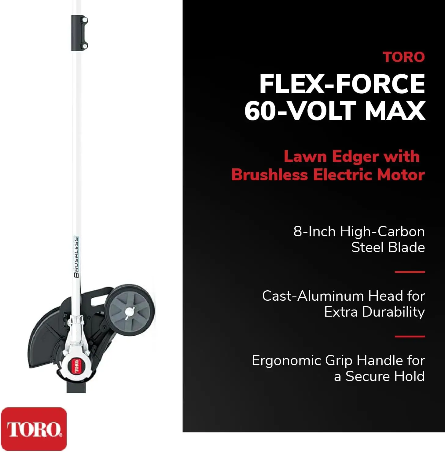 Flex Force 60-Volt Max 8-Inch Cordless And Brushless Stick Lawn-Edger Tool