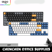 Aigo A87 Mechanical Keyboard Wireless 2.4G USB Keyboards 89Keys Hot-Swap 2Mode Keycaps Custom PBT Gaming Office PC Keyboard Gift