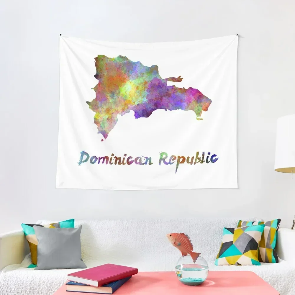 

Dominican Republic map in watercolor Tapestry Room Decor Aesthetic Things To Decorate The Room Room Ornaments Tapestry