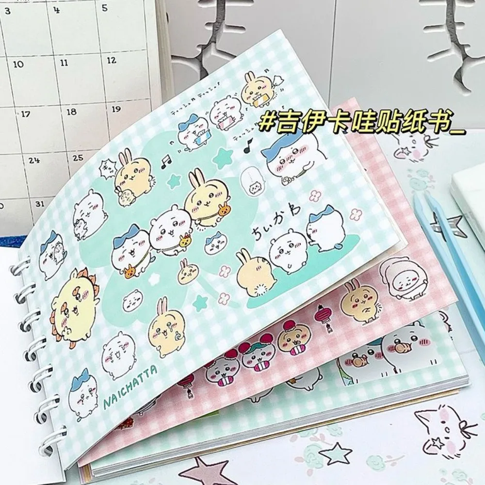 Kawaii Chiikawa 30Pcs Sticker Book Cartoon Journal Material Stickers DIY Decoration Scrapbook Notebook Student Craft Stationery