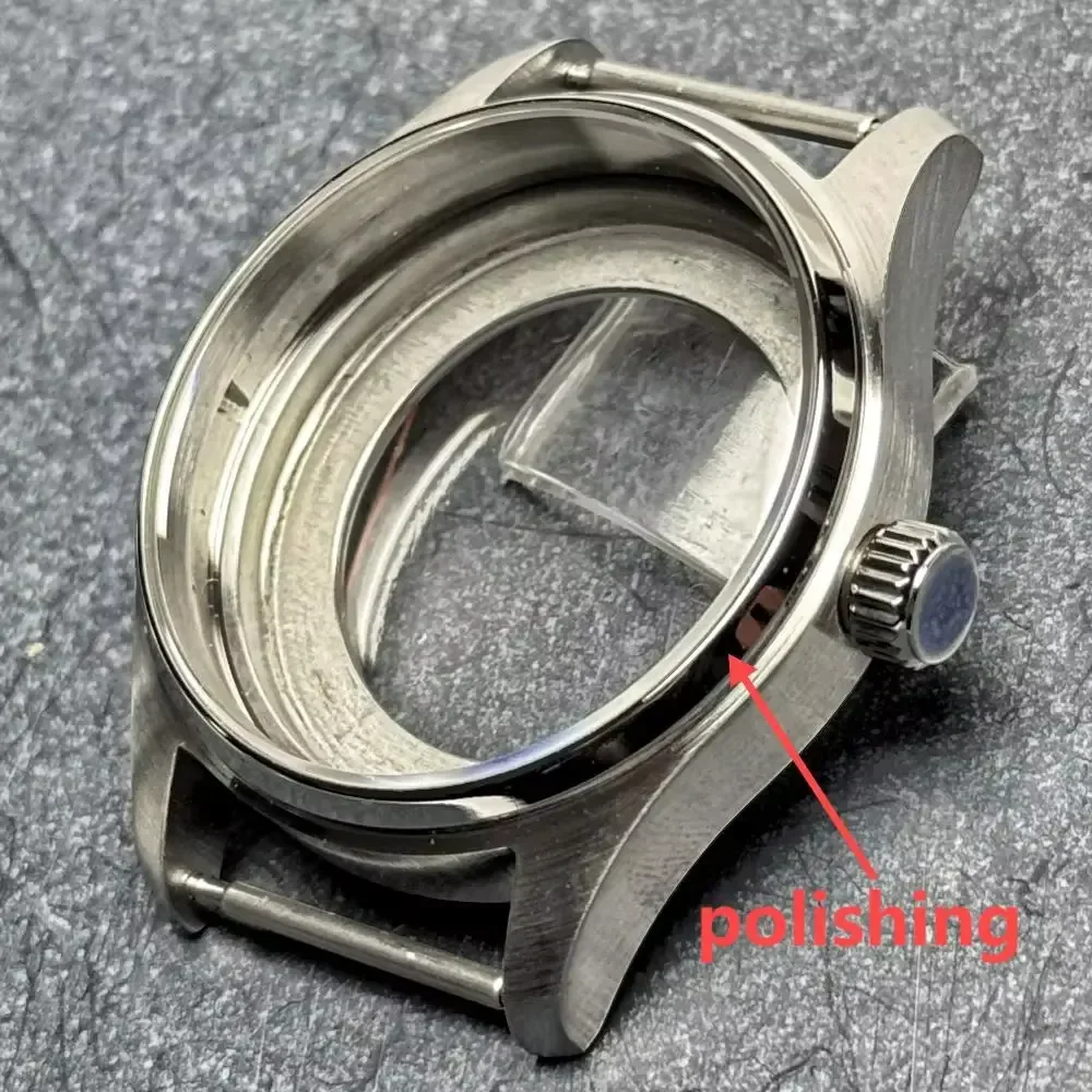 

New 36/39mm Pilot Little Prince Watch Case set For IWC Stainless Steel Sapphire Glass 20ATM Fit NH35 Movement Part glass back