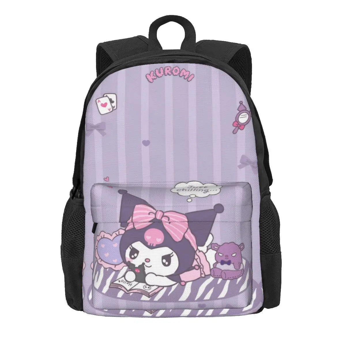 

Женский рюкзак Kawaii Kuromi с рисунком Mochila Trend, школьная сумка для ноутбука, Mochila, подростковый водонепроницаемый дорожный рюкзак
