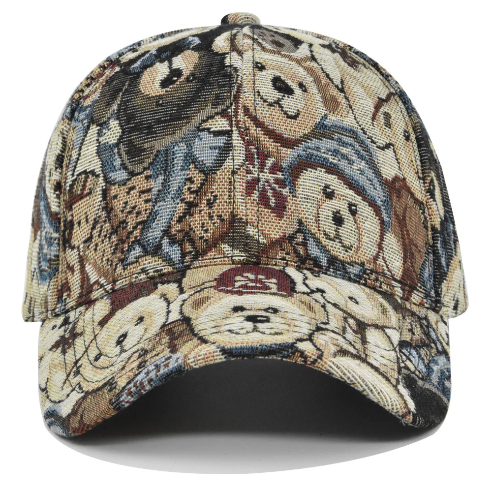 Gorra de béisbol de oso para hombre y mujer, gorra de rebote deportiva informal, gorra Goros ajustable, gorra de Hip Hop callejero, gorra con lengua