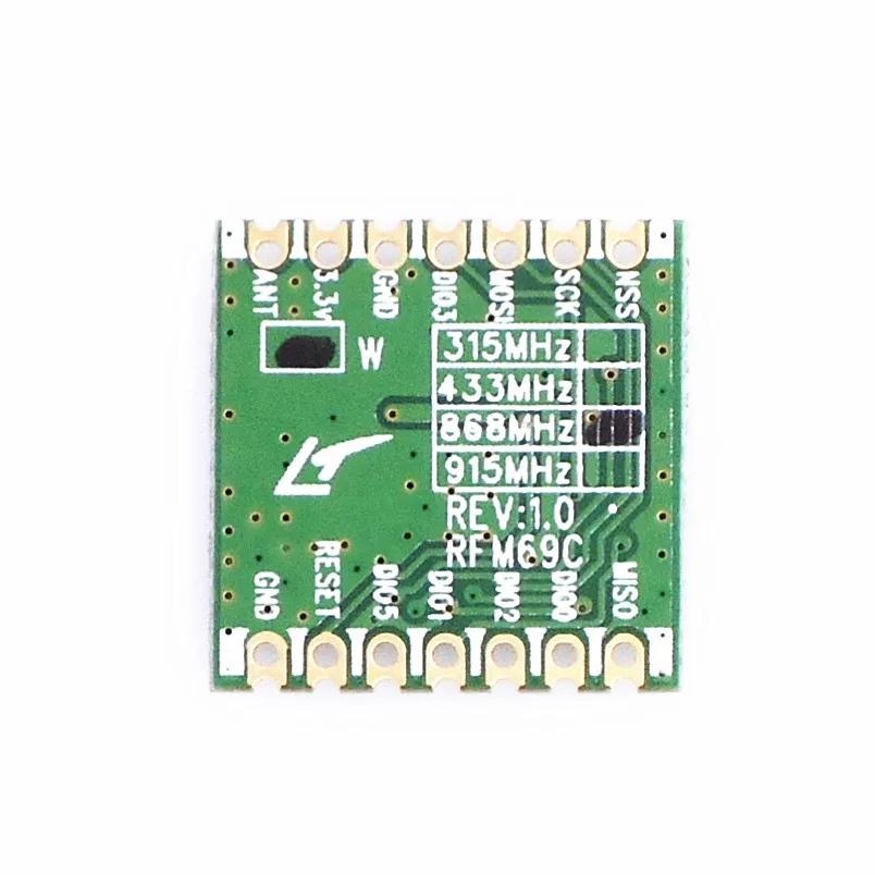 RFM69C RFM69CW 433Mhz 868Mhz 915Mhz SX1231 GFSK Wireless Transceiver Module 13DBM 433/868/915M SPI 16*16mm 600m