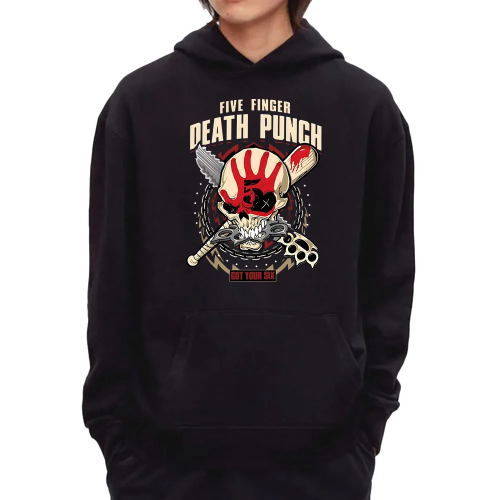 Winter Unisex Streetwear 5FDP Five Finger Death Punch Hoodies Band Heavy Mental Style Sweatshirts Casual Men Women Sudaderas