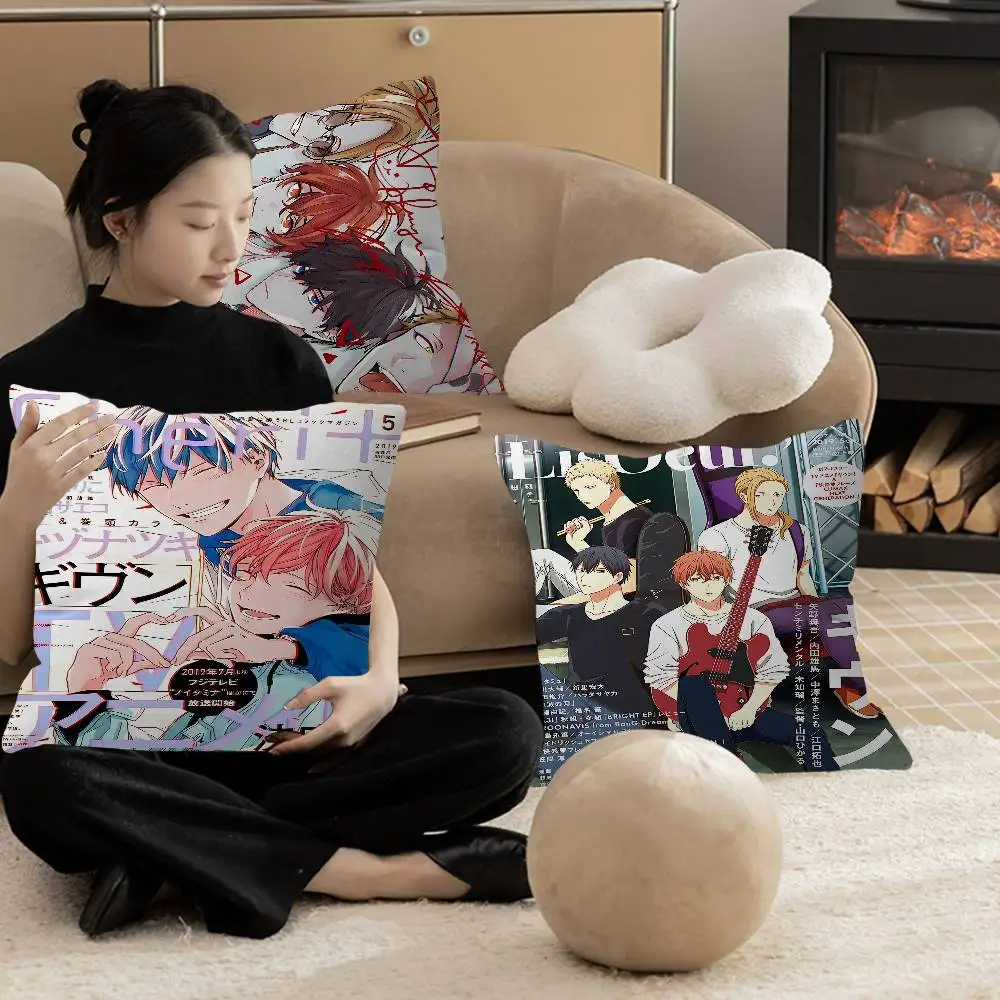 

Given Manga Vai Receber Anime Pillowcases Home Bedding Decorative Pillow Cover Wedding Super Soft Pillow Case