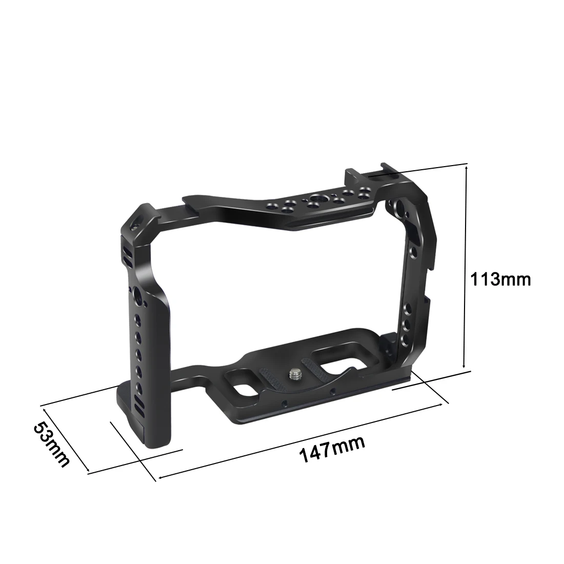 A7M4 A7R4 Kamera Vollkäfig Rig Griff Griff Arca-stil Kalten Schuh Halterung ARRI Ortung für Sony Alpha 7S III IV A7M3 A73 A7R3 A7S3 – Detail 18